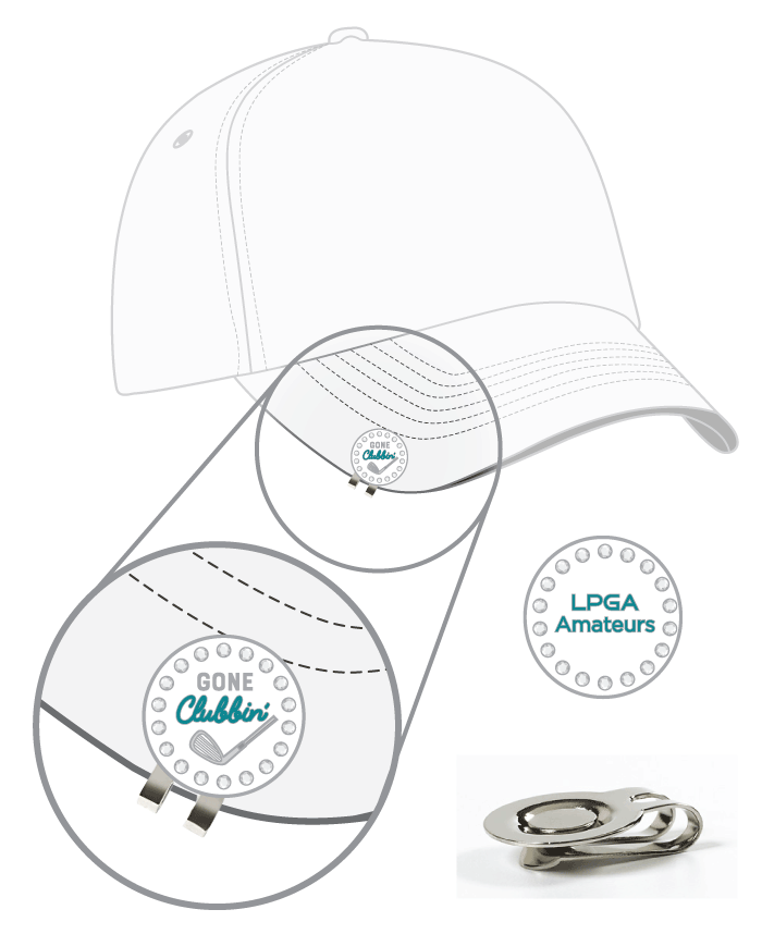 LPGA Amateur Golf Association 1-Ball Marker & 1-Hat Clip