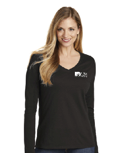 Ladies District Very Important Long Sleeve V-Neck Tee