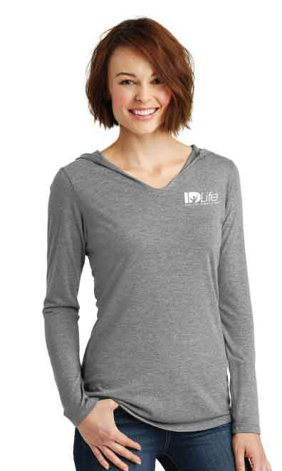 Ladies District Perfect Tri Long Sleeve Hoodie: ID Life Gear