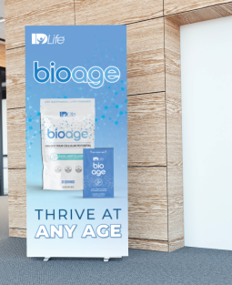 Retractable Banner - bioage / THRIVE AT ANY AGE